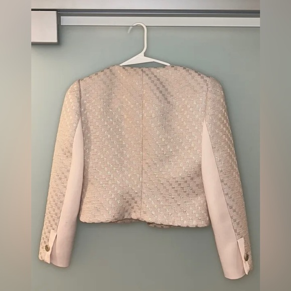 Unique luxurious pink blazer with checkered pattern - Picture 2 of 3